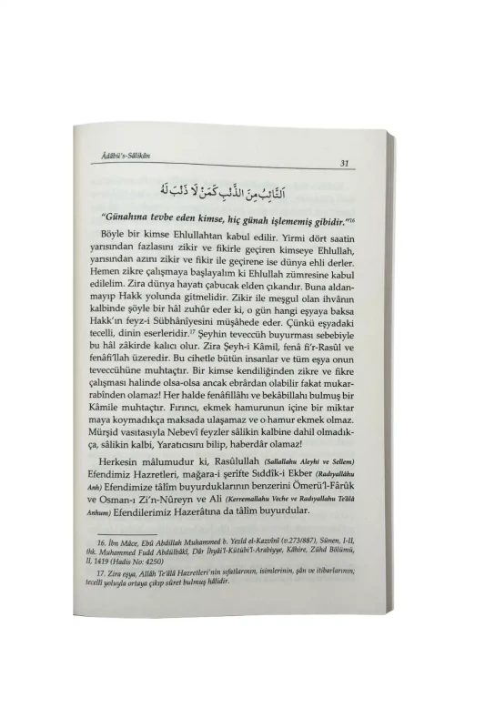 Adabüs Salikan Müridlerin Edepleri ve Seyri Sülük - 2