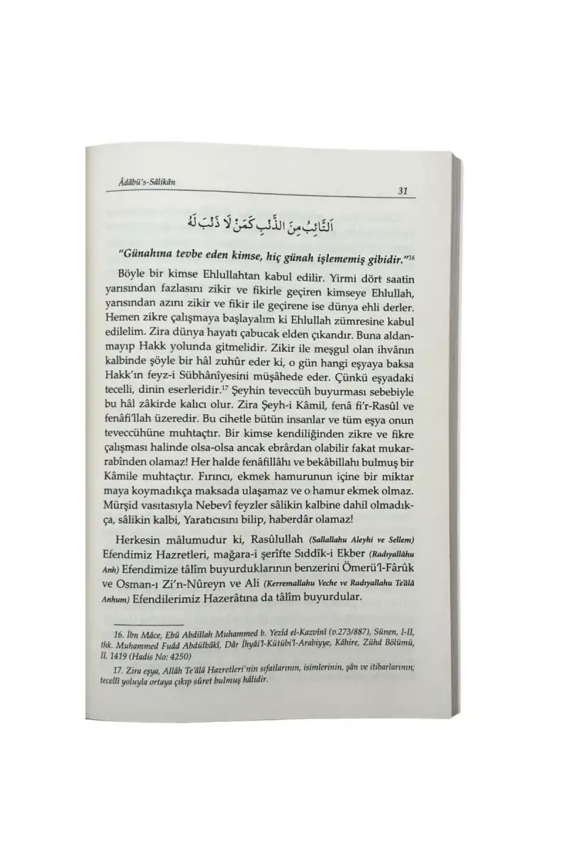 Adabüs Salikan Müridlerin Edepleri ve Seyri Sülük - 2