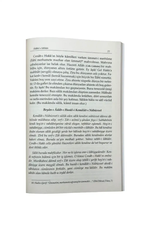 Adabüs Salikan Müridlerin Edepleri ve Seyri Sülük - 3