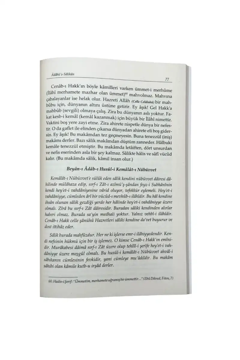 Adabüs Salikan Müridlerin Edepleri ve Seyri Sülük - 3