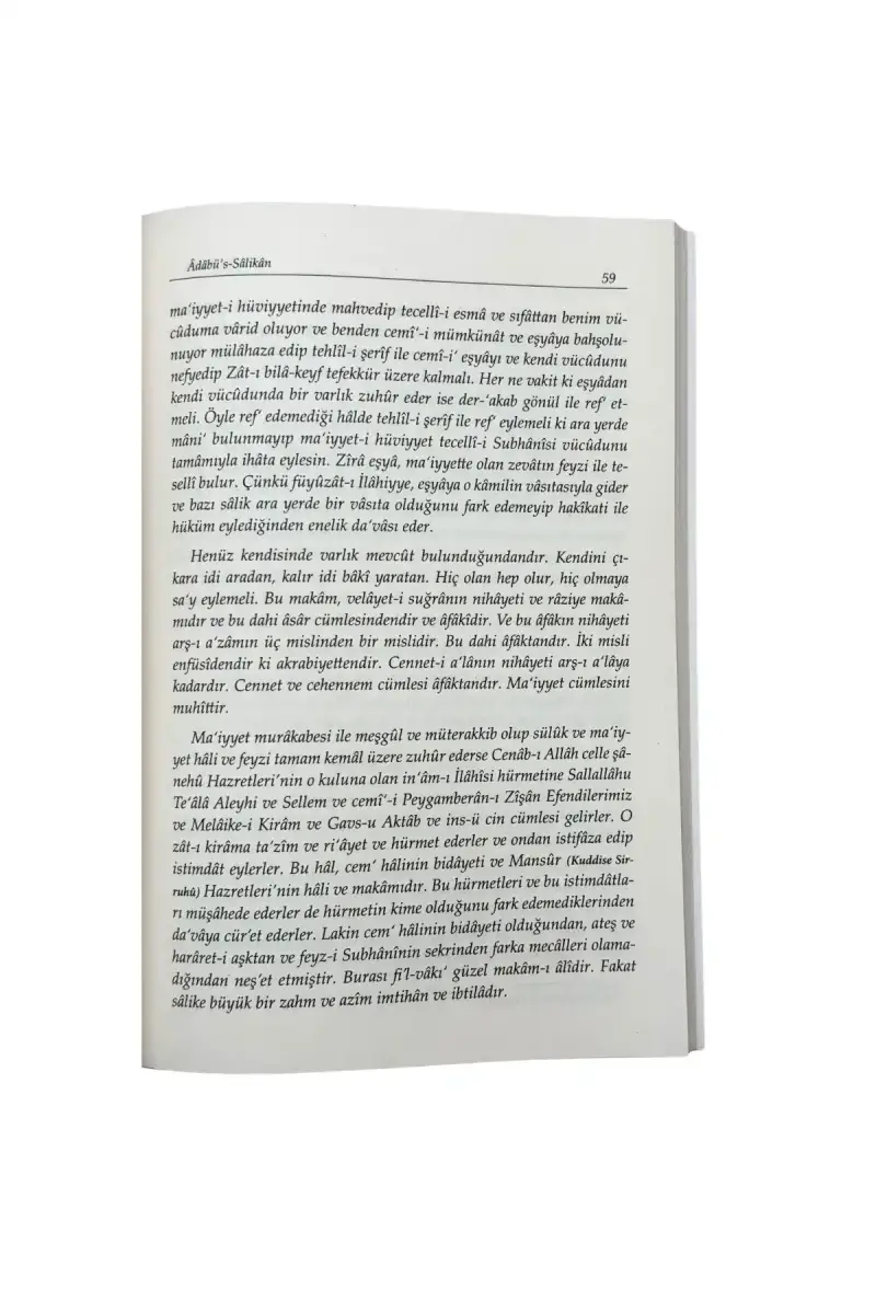 Adabüs Salikan Müridlerin Edepleri ve Seyri Sülük - 4