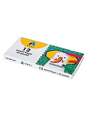 Adel Altıgen Pastel Boya 12 Renk Karton Kutu - Adel