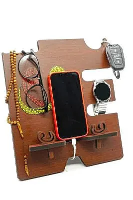 Ahşap Kitap Okuma ve Tablet Standı Organizer - 4