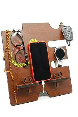 Ahşap Kitap Okuma ve Tablet Standı Organizer - 4
