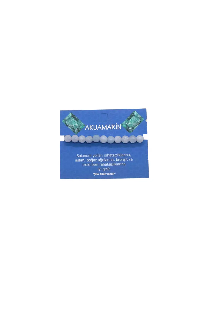 Akuamarin Doğal Taş Bileklik - 1