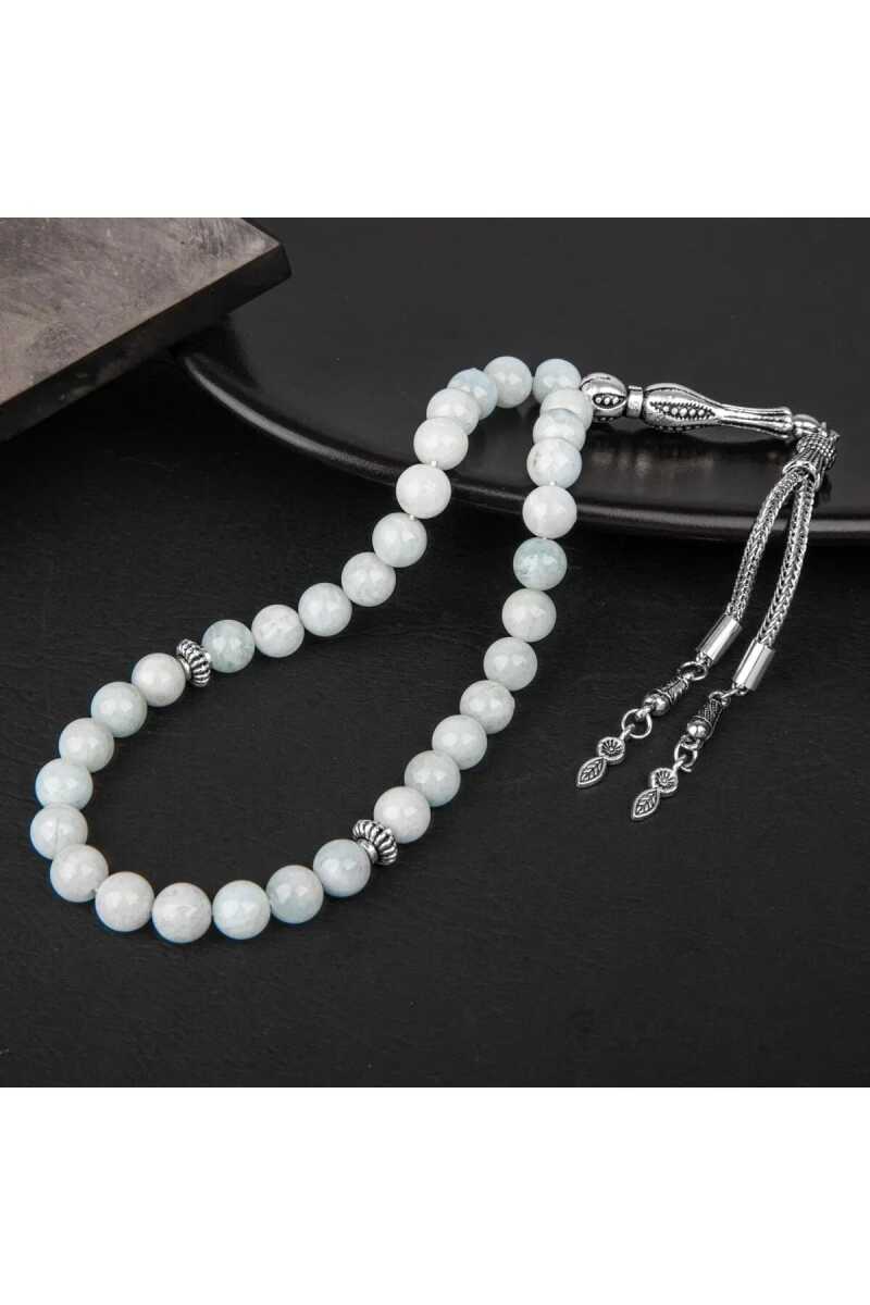 Akuamarin Doğal Taş Tesbih 33lük - 8mm