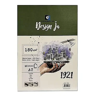Alex Schoeller Desing Ja Eskiz Çizim Defteri 40 Yp A3 180 gr - Alex Schoeller