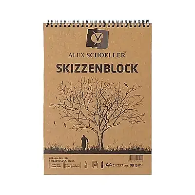 Alex Schoeller Kraft Blok Defter 60 Yp A4 90 gr Yan Spiralli - 2