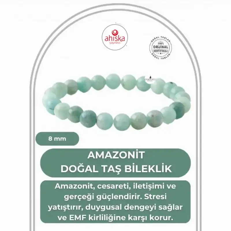Amazonit 8mm Doğal Taş Bileklik