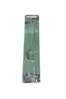 Amazonit Mantar Figür Taşlı Çelik Zincir Doğal Taş Kolye - 3