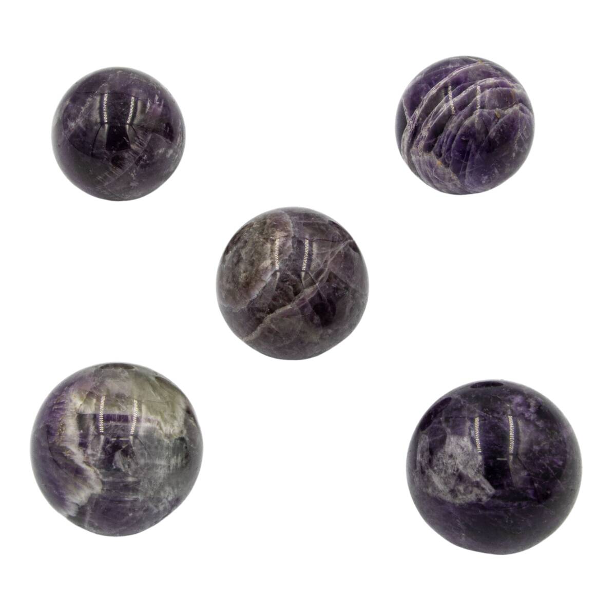 Ametist Doğal Taş Küre Tımbıl El Taşı - 1