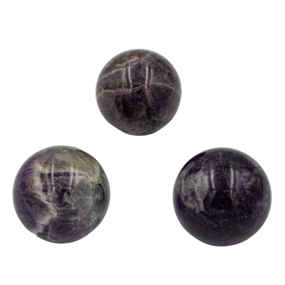 Ametist Doğal Taş Küre Tımbıl El Taşı - 2