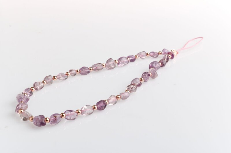 Ametist Doğal Taş Telefon İpi - Doğal Taş
