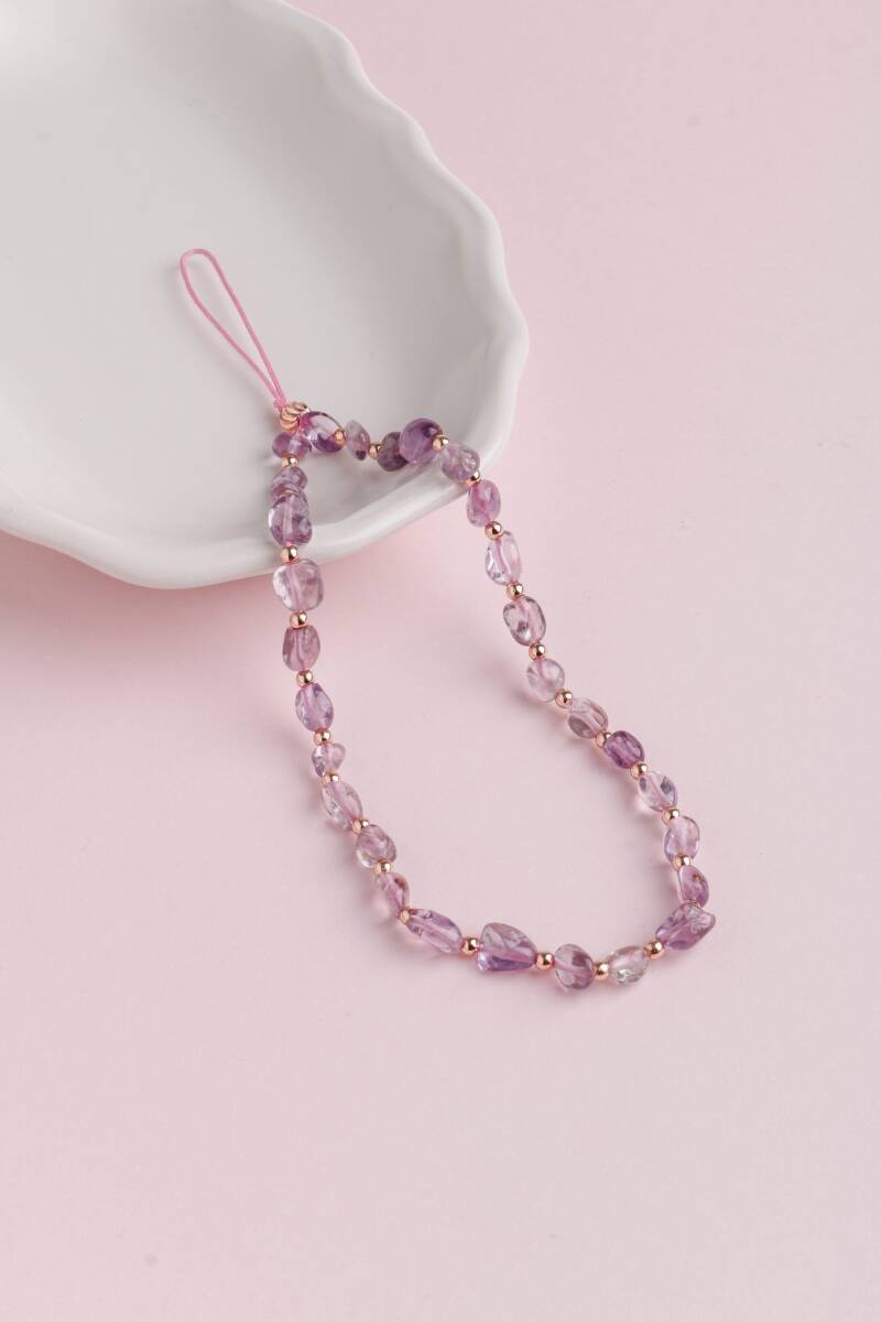 Ametist Doğal Taş Telefon İpi - 2