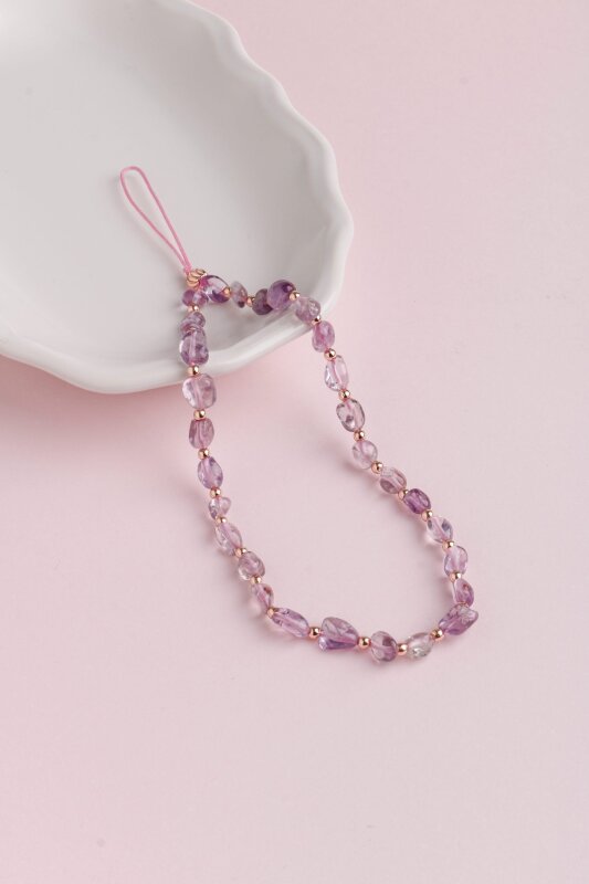 Ametist Doğal Taş Telefon İpi - 4