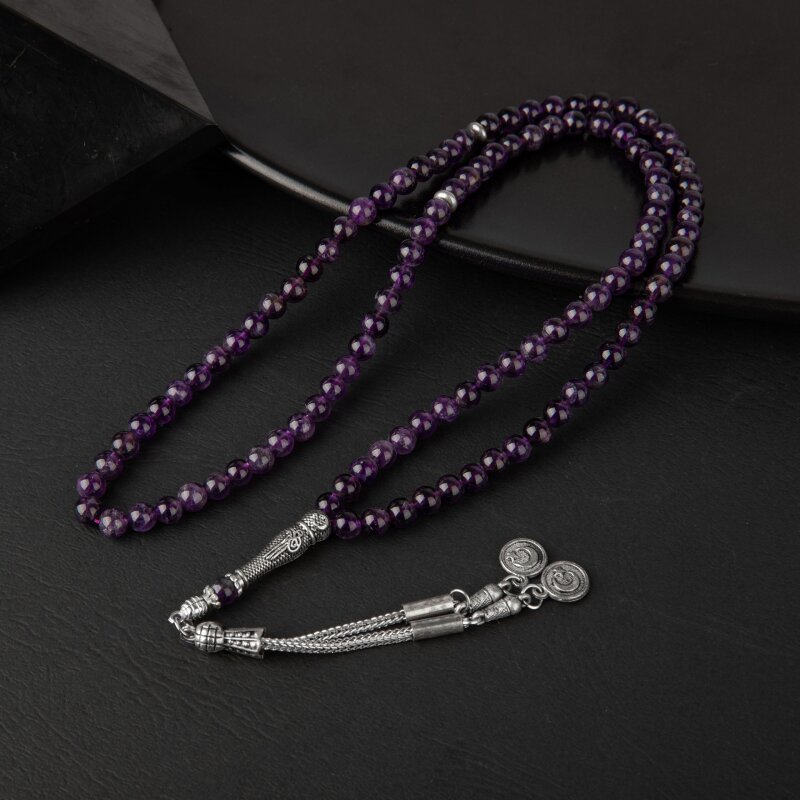 Ametist Doğal Taş Tesbih 99luk - 6mm - Doğal Taş