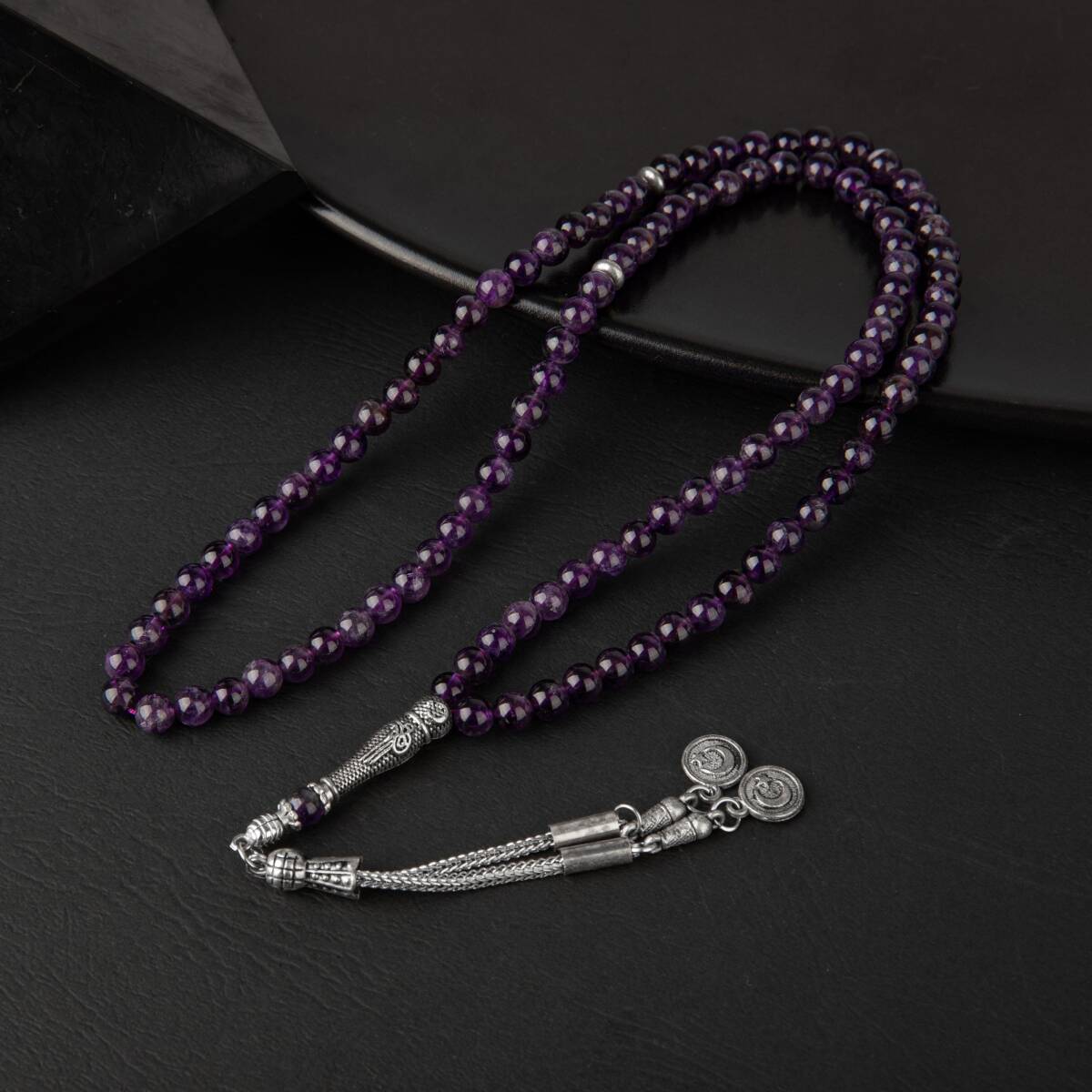 Ametist Doğal Taş Tesbih 99luk - 6mm - 1