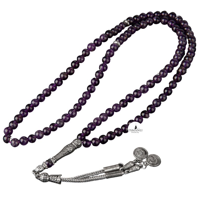 Ametist Doğal Taş Tesbih 99luk - 6mm - 2