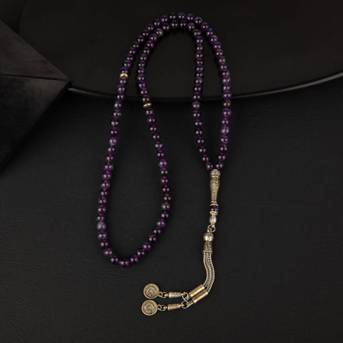 Ametist Doğal Taş Tesbih 99luk - 6mm - 3