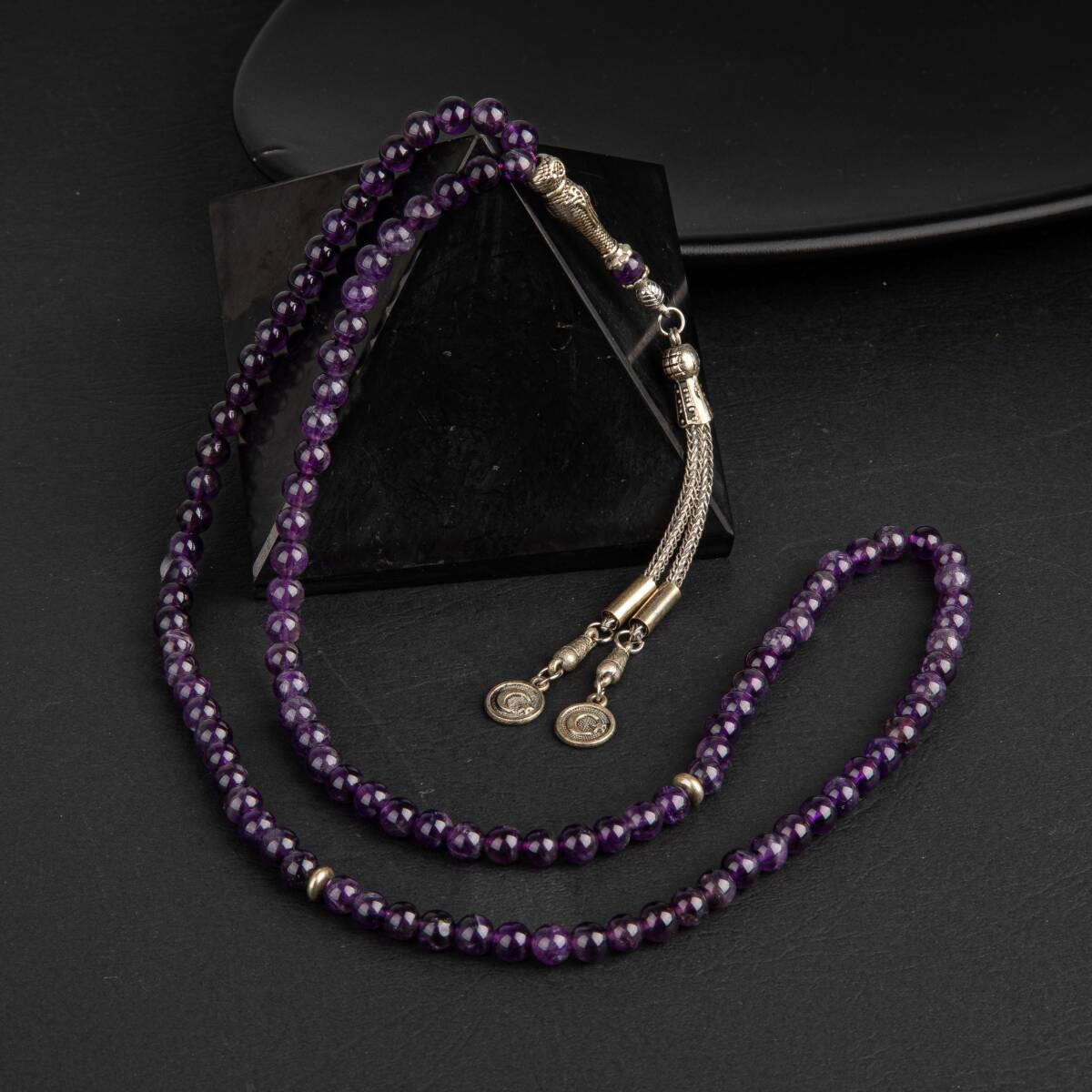 Ametist Doğal Taş Tesbih 99luk - 6mm - 4