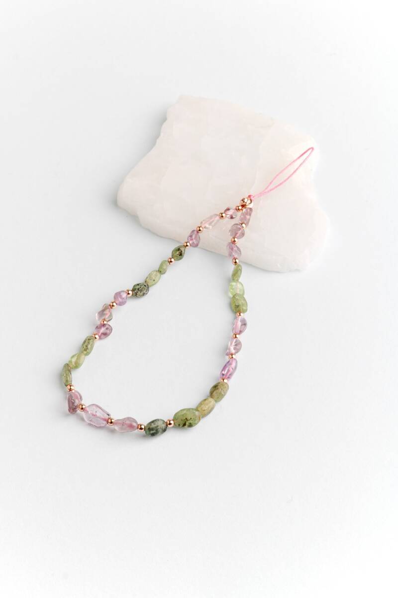 Ametist, Kiyanit Doğal Taş Telefon İpi - 4