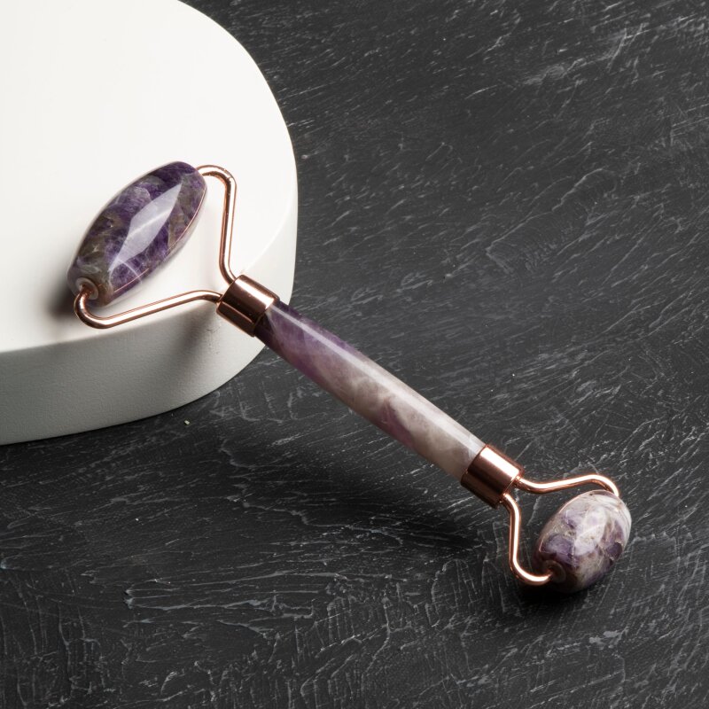 Ametist Taşı Roller Masaj Aleti - Doğal Taş