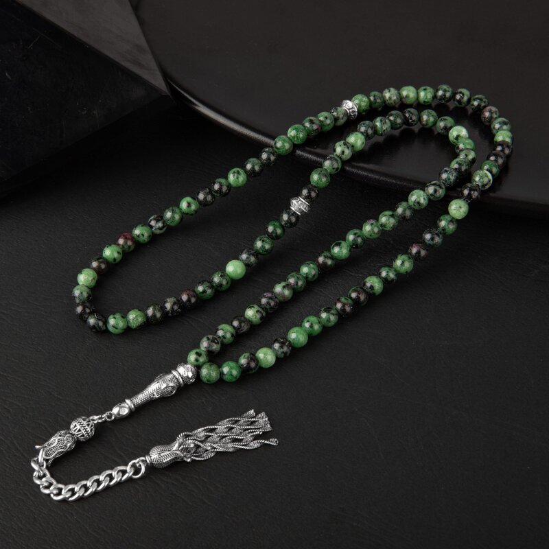 Anyolit Doğal Taş Tesbih 99luk - 6mm - Doğal Taş