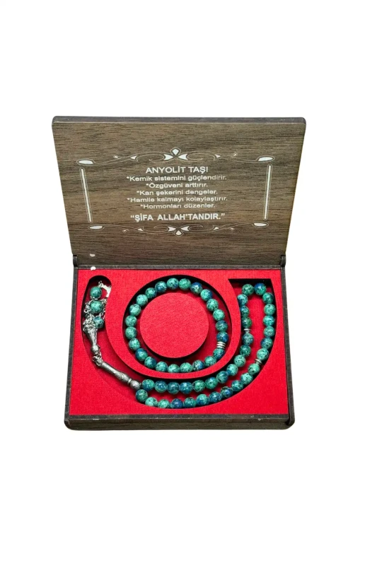 Anyolit Taşı 33 Lük Tesbih & Bileklik Set - 1