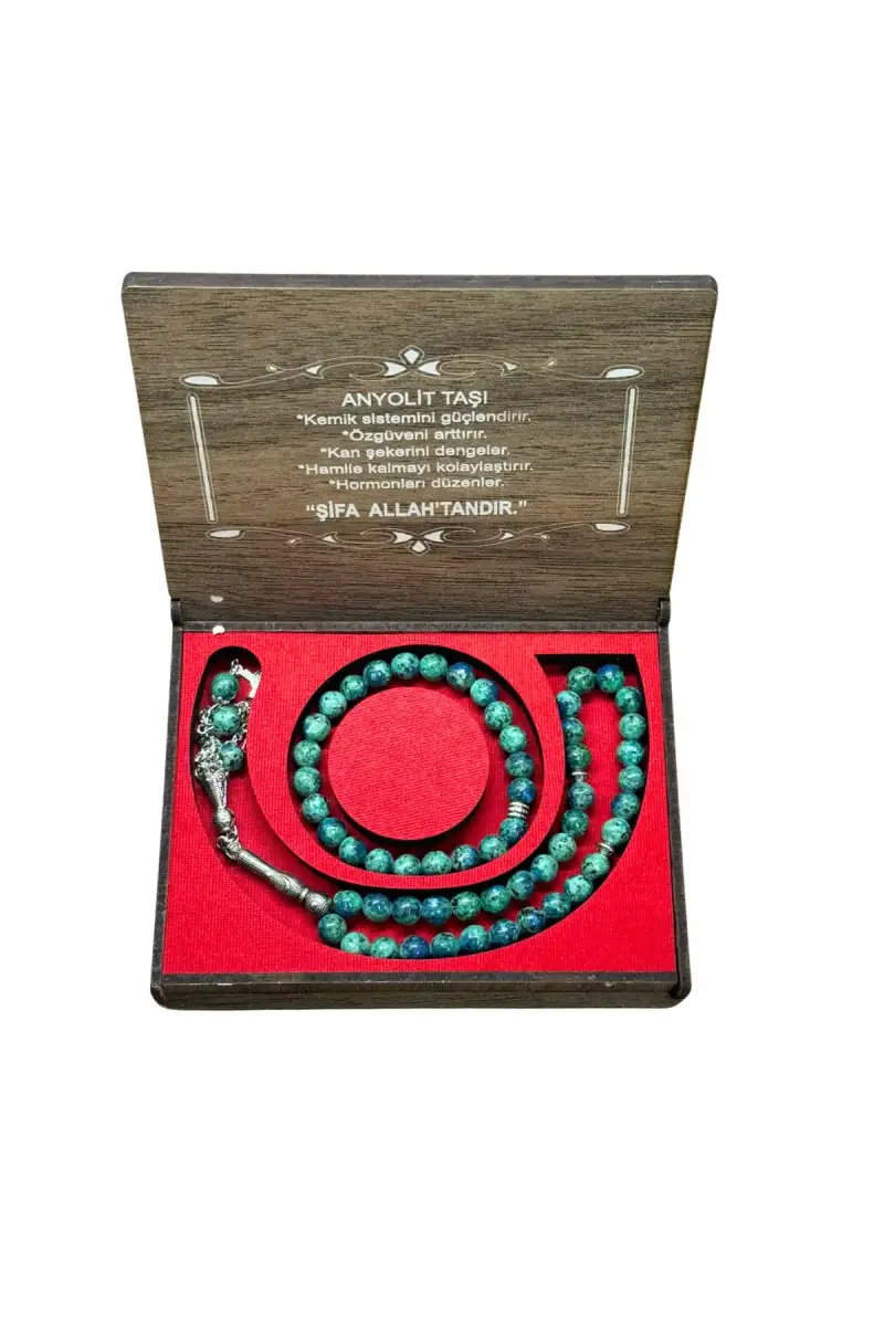 Anyolit Taşı 33 Lük Tesbih & Bileklik Set - 1
