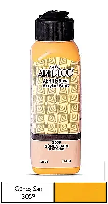 Artdeco Akrilik Boya 140 ml Güneş Sarı - Artdeco