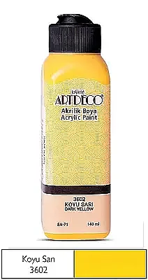 Artdeco Akrilik Boya 140 ml Koyu Sarı - Artdeco