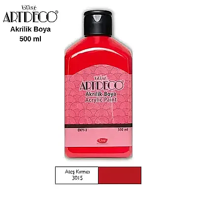 Artdeco Akrilik Boya 500 ml Ateş Kırmızı - Artdeco