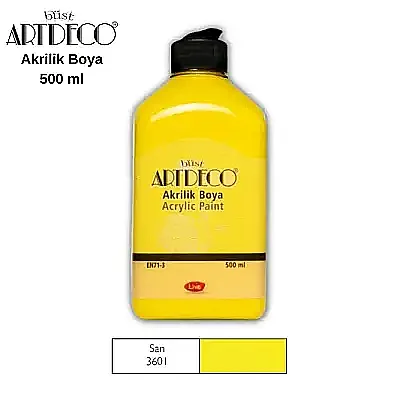 Artdeco Akrilik Boya 500 ml Sarı - Artdeco