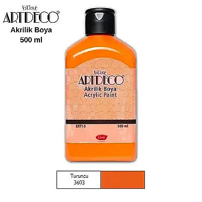 Artdeco Akrilik Boya 500 ml Turuncu - Artdeco