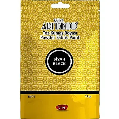 Artdeco Toz Kumaş Boyası 13 gr Siyah - Artdeco