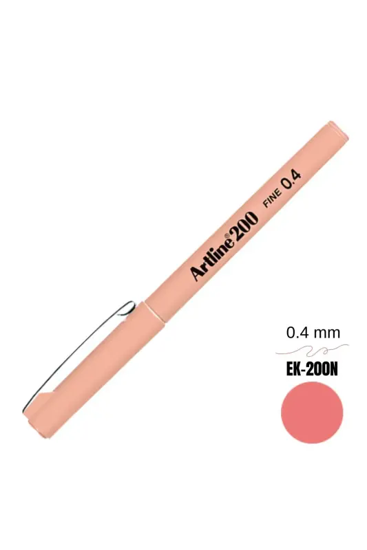 Artline 200 Fineliner 0.4 Keçe Uçlu Yazı Kalemi Kayısı - Artline