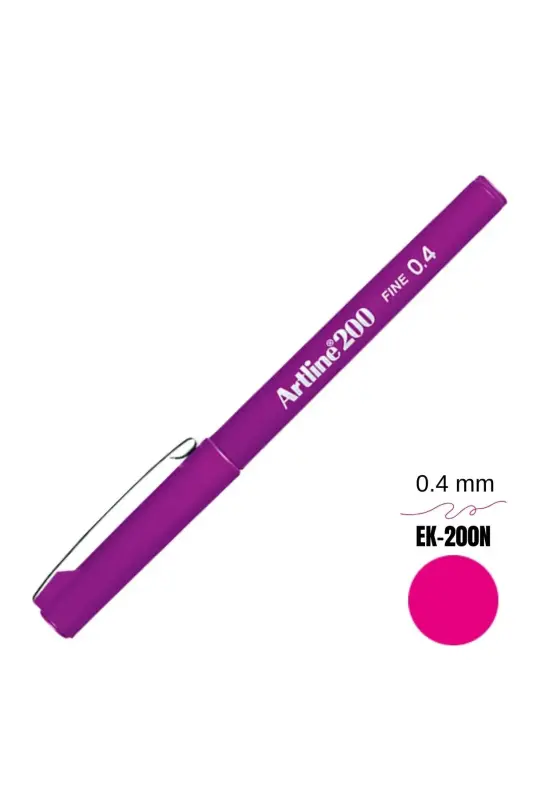 Artline 200 Fineliner 0.4 Keçe Uçlu Yazı Kalemi Magenta - Artline