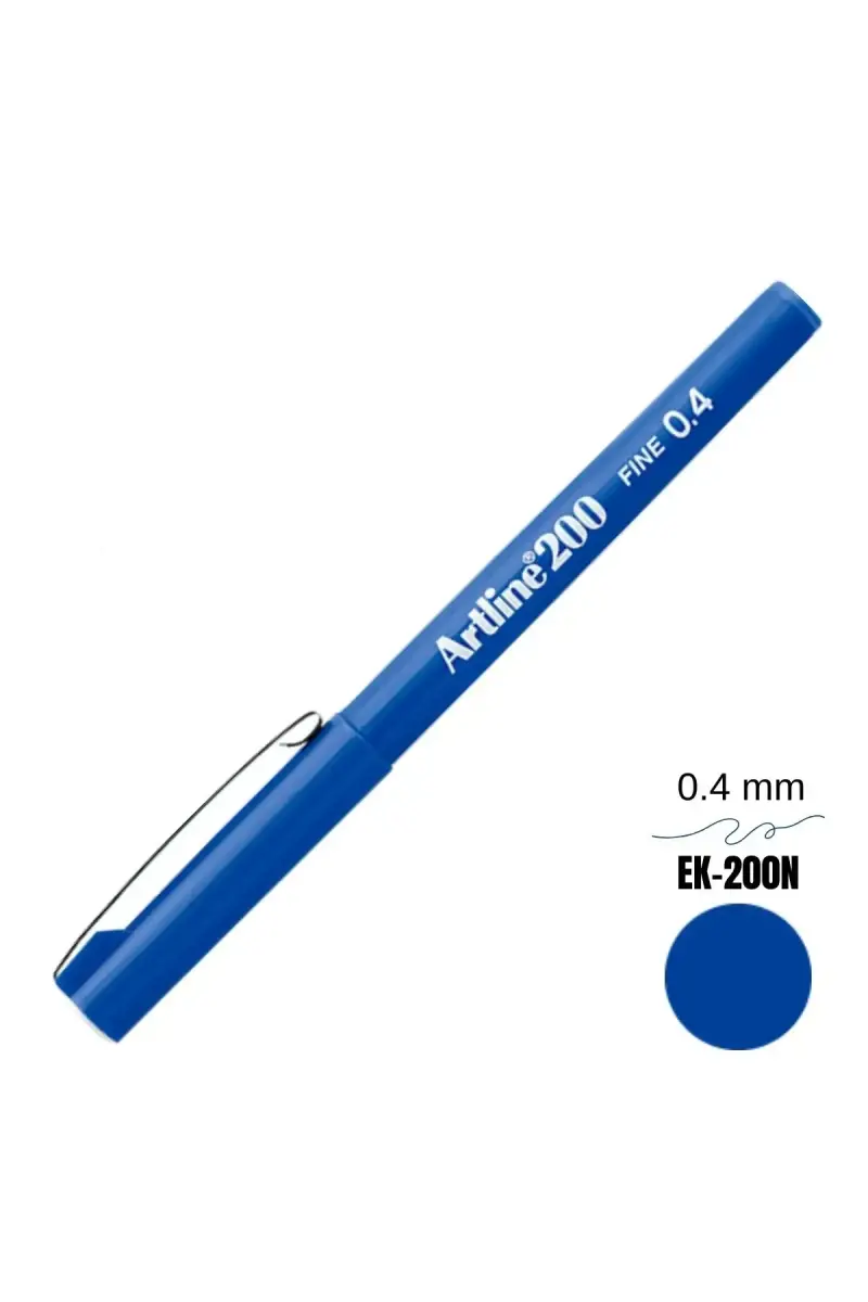 Artline 200 Fineliner 0.4 Keçe Uçlu Yazı Kalemi Mavi - 1
