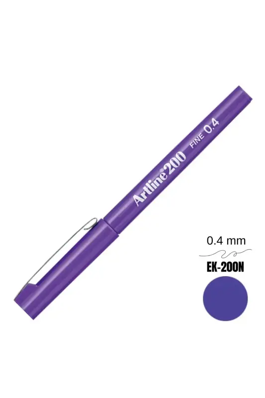 Artline 200 Fineliner 0.4 Keçe Uçlu Yazı Kalemi Mor - Artline