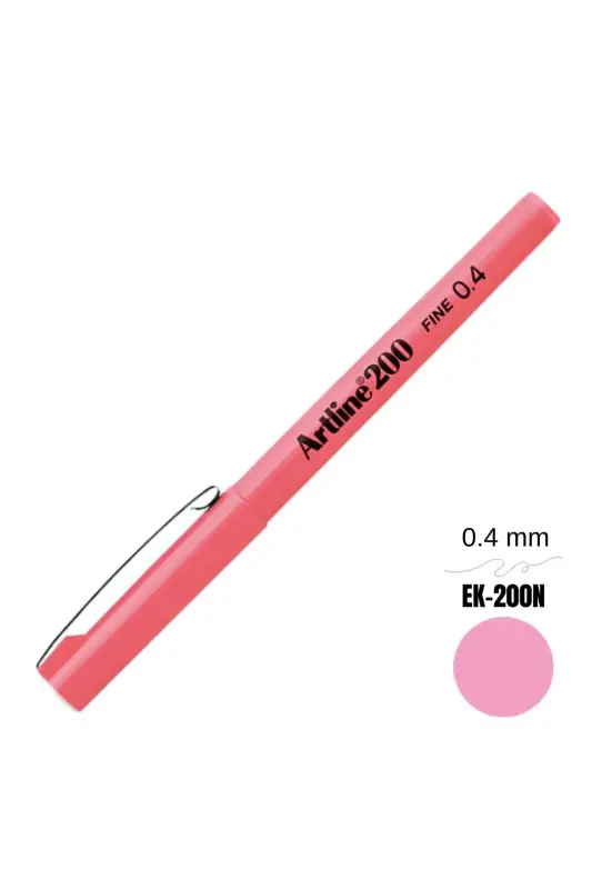 Artline 200 Fineliner 0.4 Keçe Uçlu Yazı Kalemi Pembe - Artline