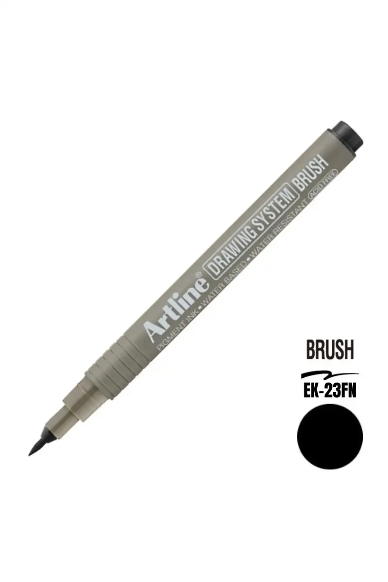 Artline Drawing System Brush Teknik Çizim Kalemi Siyah Fırça Uçlu - 1
