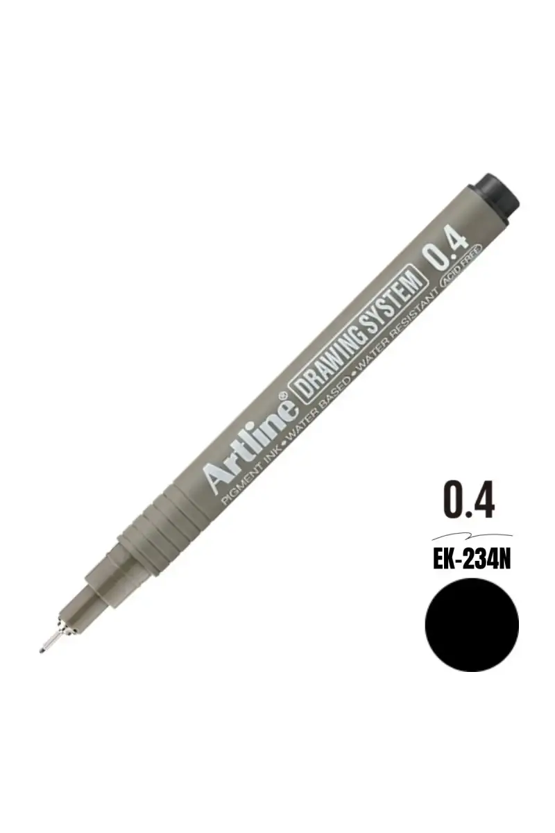 Artline Drawing System Teknik Çizim Kalemi Siyah 0.4 Uç - 1