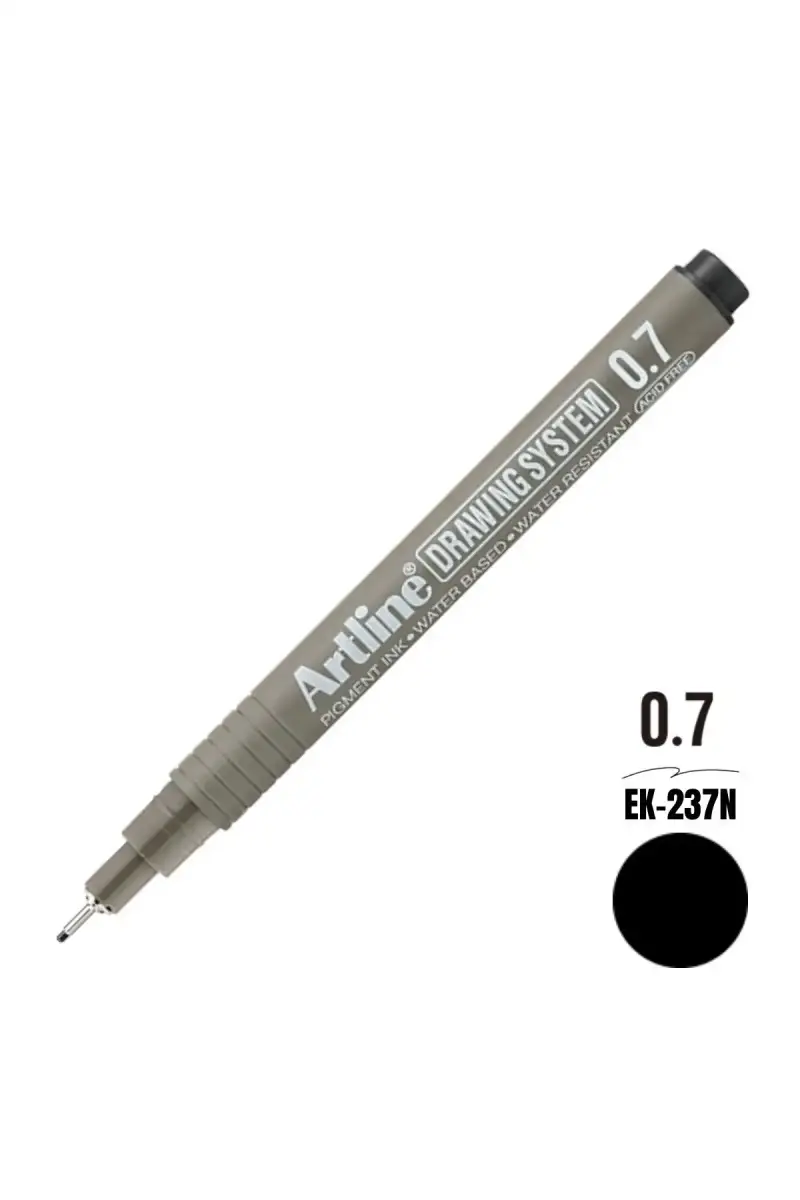 Artline Drawing System Teknik Çizim Kalemi Siyah 0.7 Uç - 1