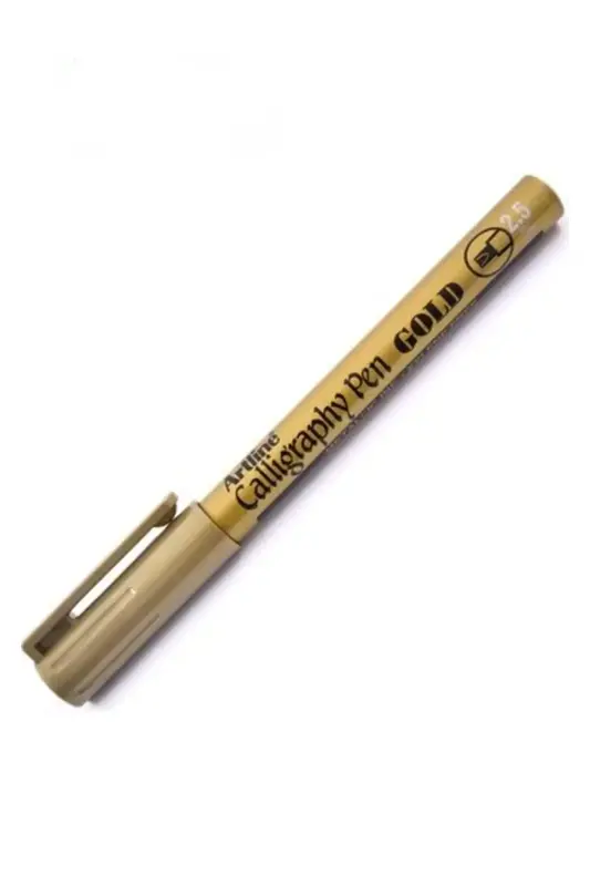 Artline Metalik Kaligrafi Kalemi 2.5mm Altın - Artline