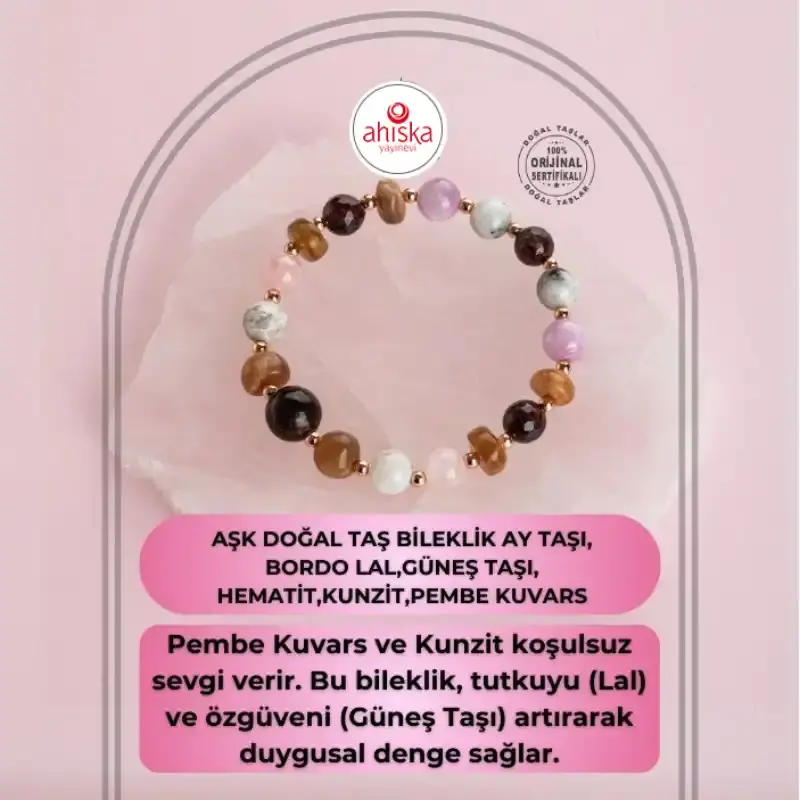Aşk Doğal Taş Bileklik