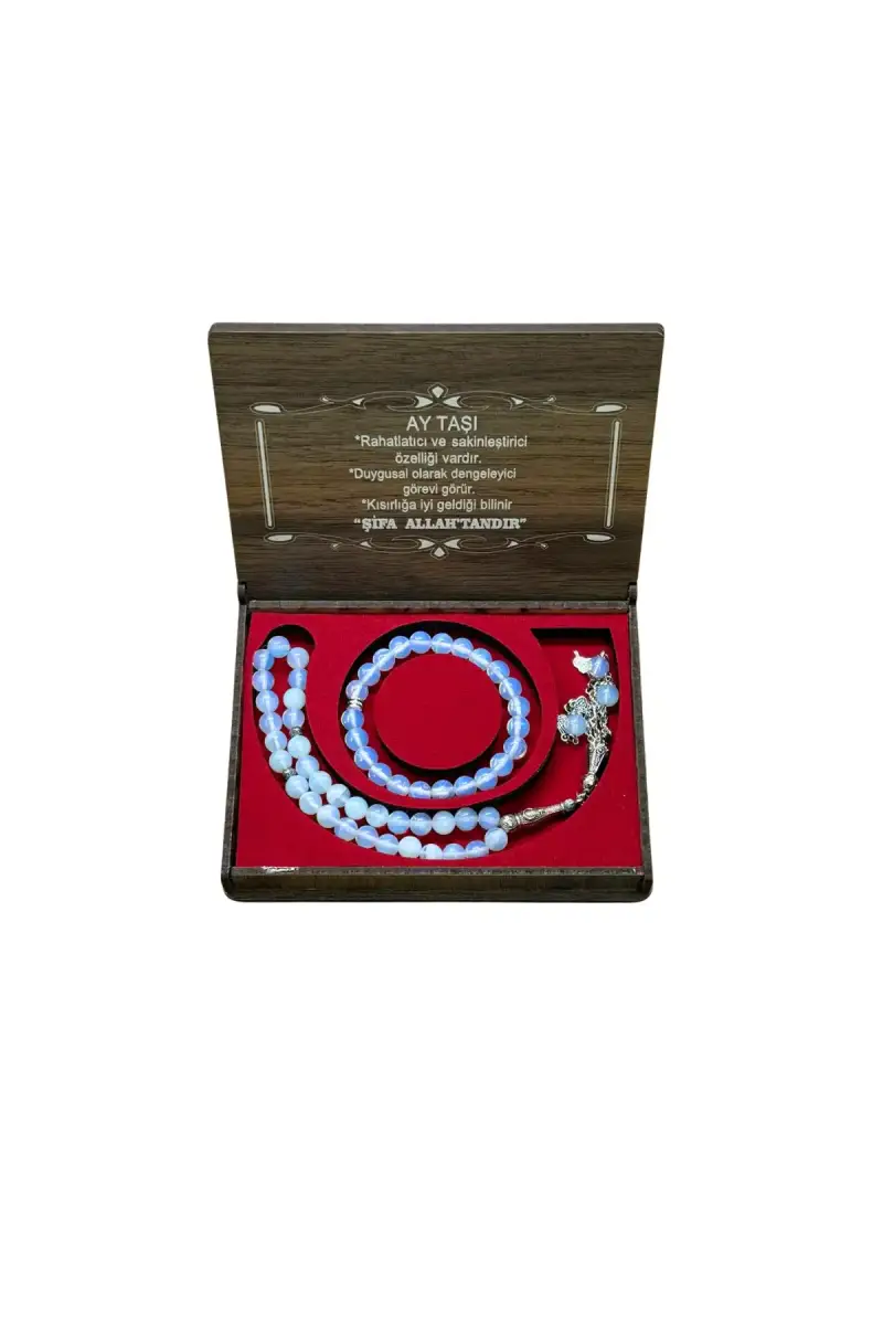 Ay Taşı 33 Lük Tesbih & Bileklik Set - 1