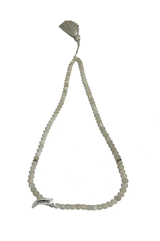 Ay Taşı 6 mm 99Lü Tesbih Doğal Taş Tesbih - Doğal Taş