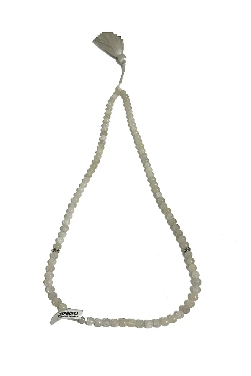 Ay Taşı 6 mm 99Lü Tesbih Doğal Taş Tesbih - 1