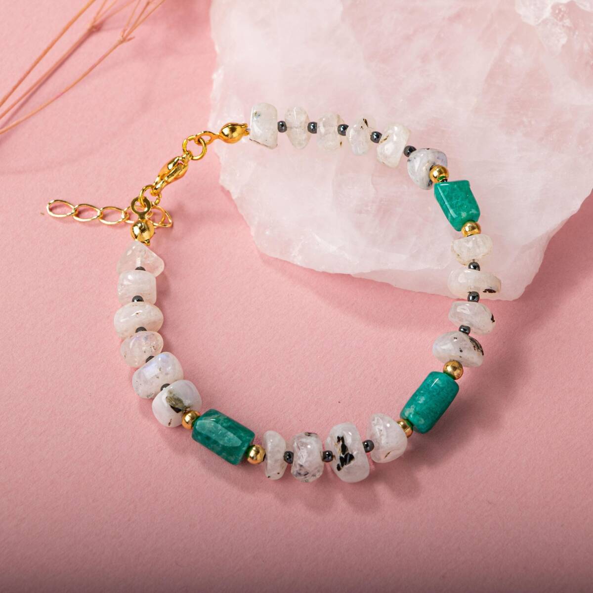 Ay Taşı-Amazonit Doğal Taş Bileklik - 1