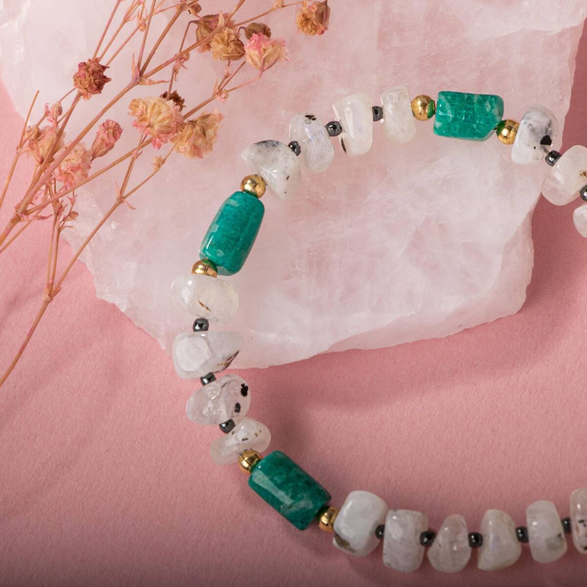 Ay Taşı-Amazonit Doğal Taş Bileklik - 3